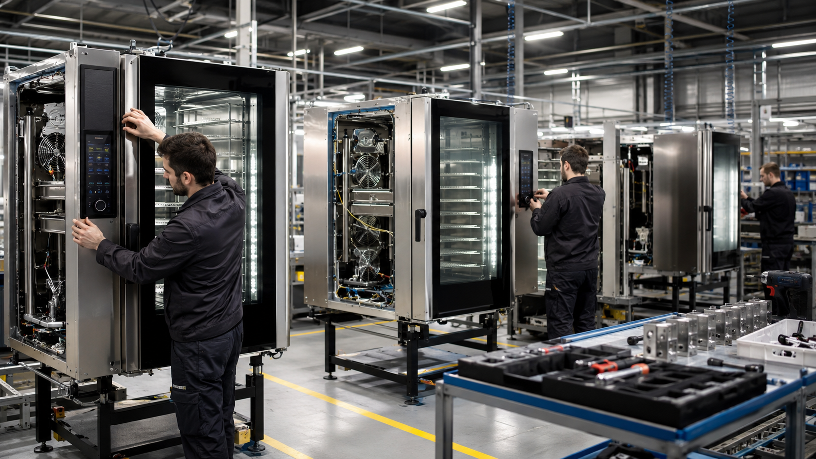 Commercial kitchen equipment manufacturing and assembly
