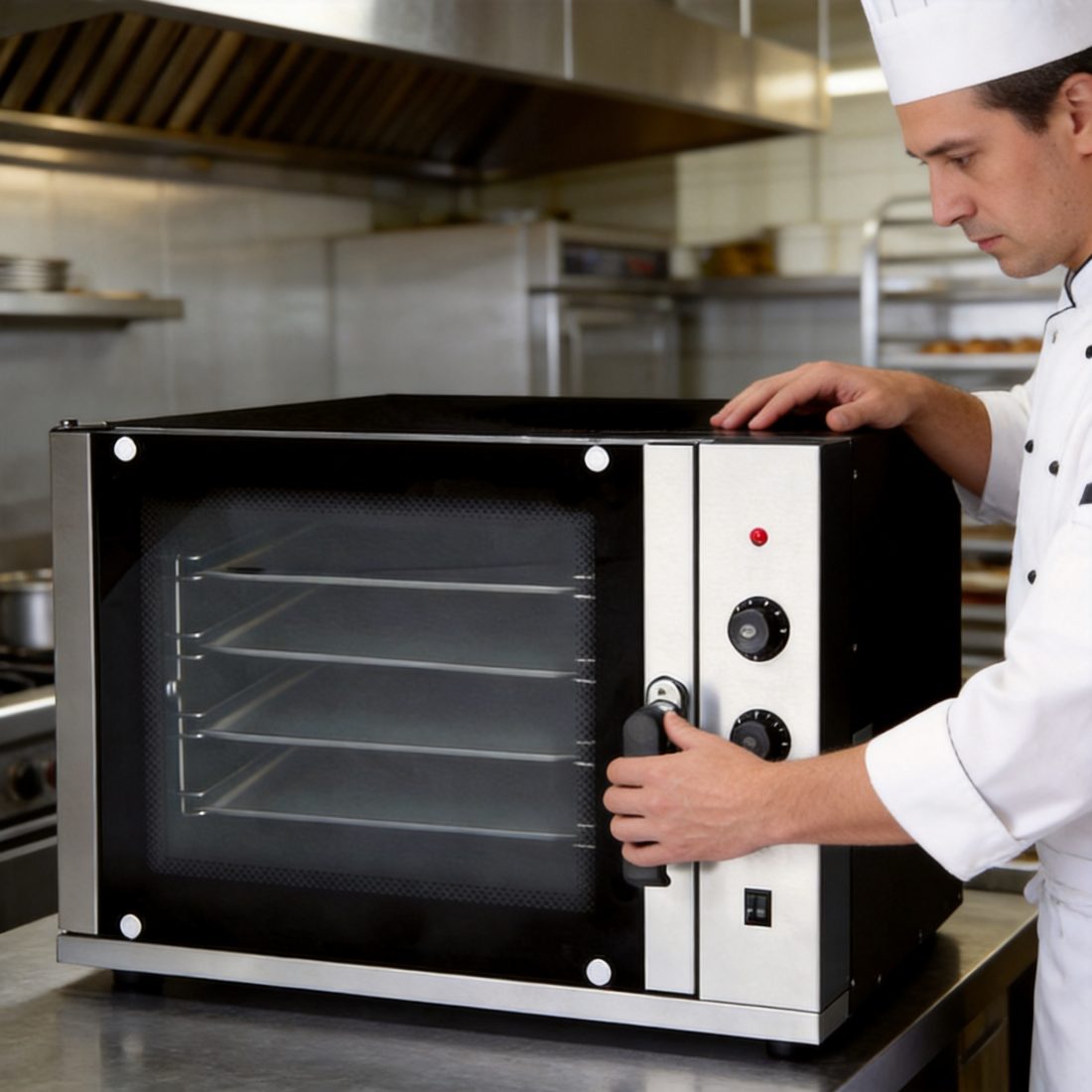 Commercial Convection Oven 6KW with 4 Aluminum Trays