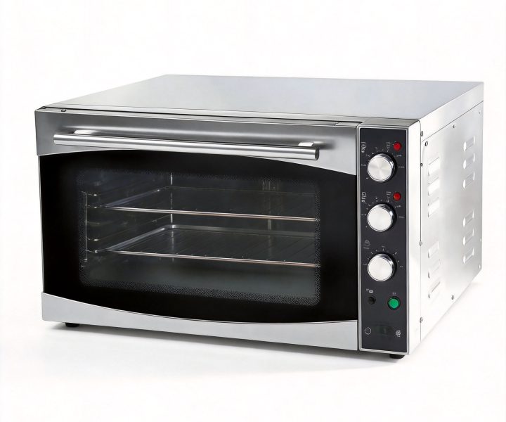 Commercial Double Deck Convection Oven 2.5kW 0-350°C with 2 Baking Trays