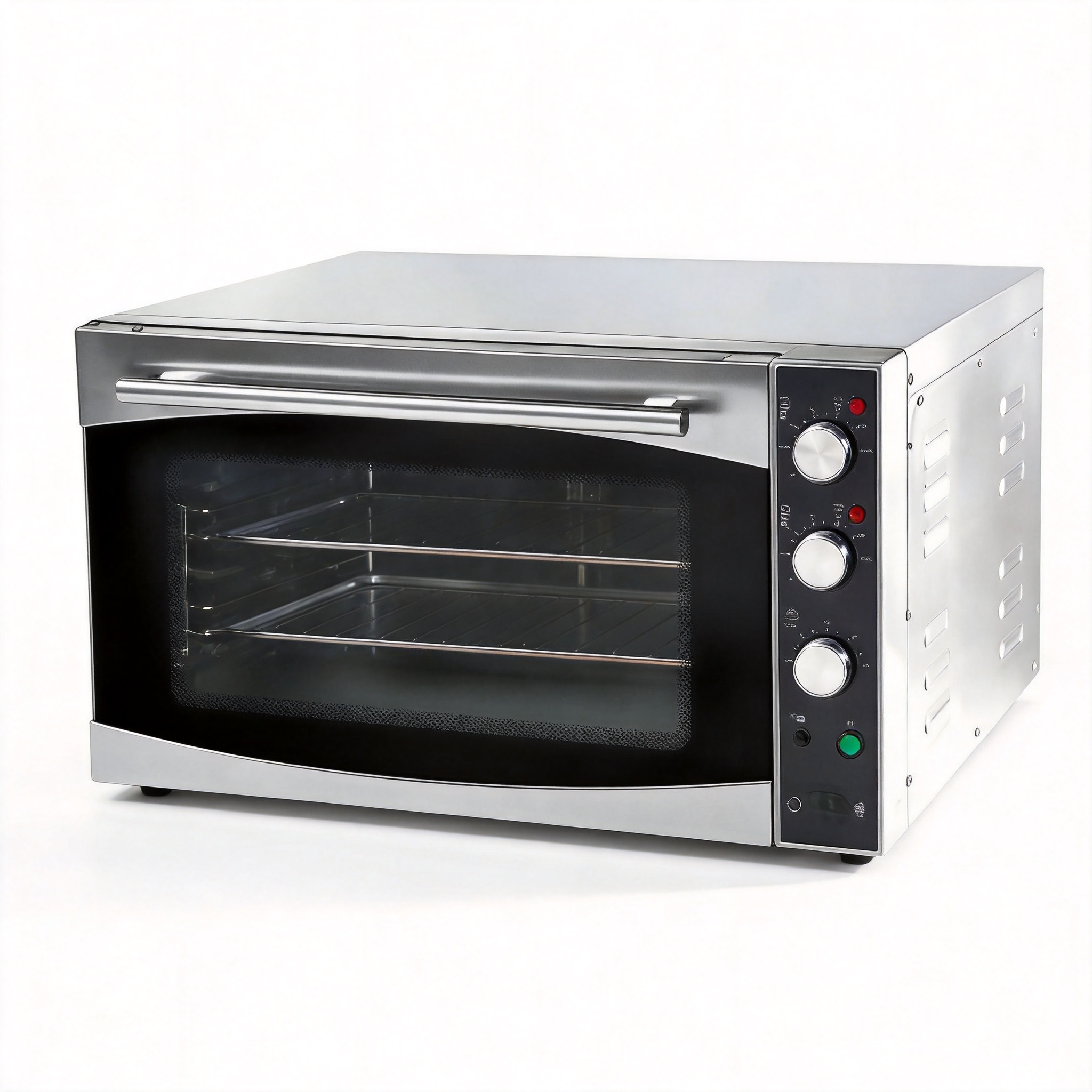 Commercial Double Deck Convection Oven 2.5kW 0-350°C with 2 Baking Trays