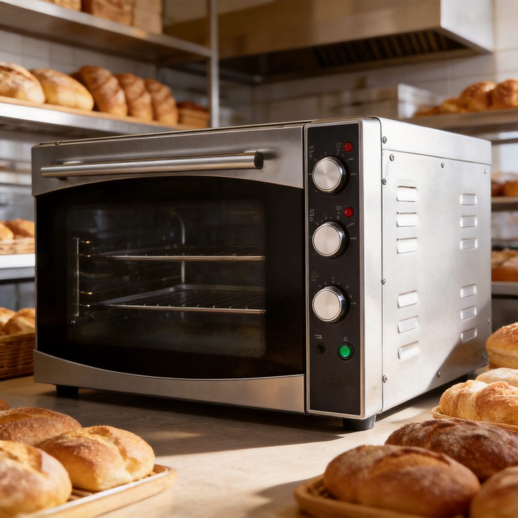 Commercial Double Deck Convection Oven 2.5kW 0-350°C with 2 Baking Trays